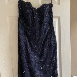 Mother of the bride  strapless corset dress